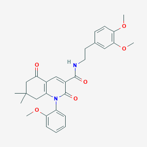 molecular formula C29H32N2O6 B4317075 N-[2-(3,4-DIMETHOXYPHENYL)ETHYL]-1-(2-METHOXYPHENYL)-7,7-DIMETHYL-2,5-DIOXO-1,2,5,6,7,8-HEXAHYDRO-3-QUINOLINECARBOXAMIDE 