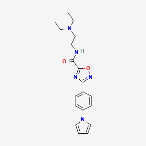 molecular formula C19H23N5O2 B4317264 N-[2-(diethylamino)ethyl]-3-[4-(1H-pyrrol-1-yl)phenyl]-1,2,4-oxadiazole-5-carboxamide 