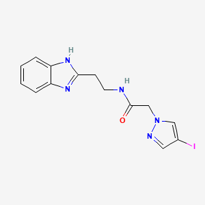 molecular formula C14H14IN5O B4317304 N-[2-(1H-13-BENZODIAZOL-2-YL)ETHYL]-2-(4-IODO-1H-PYRAZOL-1-YL)ACETAMIDE 
