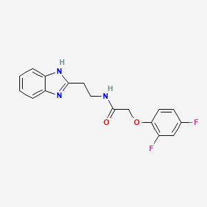 molecular formula C17H15F2N3O2 B4317400 N-[2-(1H-benzimidazol-2-yl)ethyl]-2-(2,4-difluorophenoxy)acetamide 