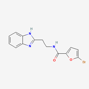 molecular formula C14H12BrN3O2 B4317416 N-[2-(1H-1,3-benzodiazol-2-yl)ethyl]-5-bromofuran-2-carboxamide 