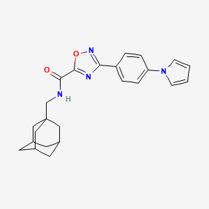 molecular formula C24H26N4O2 B4317450 N-(ADAMANTAN-1-YLMETHYL)-3-[4-(1H-PYRROL-1-YL)PHENYL]-1,2,4-OXADIAZOLE-5-CARBOXAMIDE 
