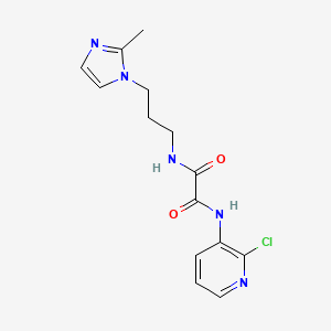 molecular formula C14H16ClN5O2 B4317480 N'-(2-CHLOROPYRIDIN-3-YL)-N-[3-(2-METHYL-1H-IMIDAZOL-1-YL)PROPYL]ETHANEDIAMIDE 