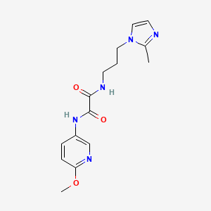 molecular formula C15H19N5O3 B4317486 N'-(6-METHOXYPYRIDIN-3-YL)-N-[3-(2-METHYL-1H-IMIDAZOL-1-YL)PROPYL]ETHANEDIAMIDE 