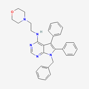 molecular formula C31H31N5O B4317602 N-(7-BENZYL-5,6-DIPHENYL-7H-PYRROLO[2,3-D]PYRIMIDIN-4-YL)-N-(2-MORPHOLINOETHYL)AMINE 