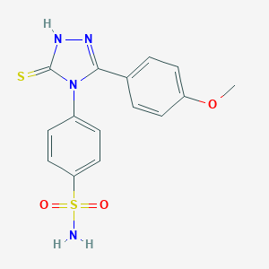 4-[3-(4-methoxyphenyl)-5-sulfanyl-4H-1,2,4-triazol-4-yl]benzenesulfonamide