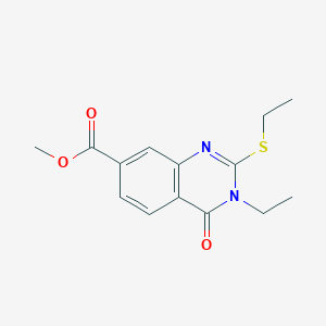 Methyl 3-ethyl-2-(ethylthio)-4-oxo-3,4-dihydro-7-quinazolinecarboxylate