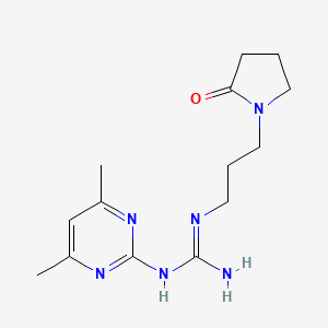 molecular formula C14H22N6O B4317831 N-(4,6-DIMETHYL-2-PYRIMIDINYL)-N'-[3-(2-OXO-1-PYRROLIDINYL)PROPYL]GUANIDINE 