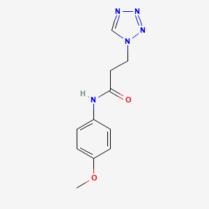 molecular formula C11H13N5O2 B4317878 N-(4-METHOXYPHENYL)-3-(1H-1,2,3,4-TETRAZOL-1-YL)PROPANAMIDE 