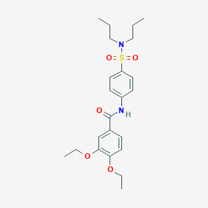 N-[4-(dipropylsulfamoyl)phenyl]-3,4-diethoxybenzamide