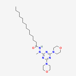 molecular formula C26H47N7O3 B4318176 N'-[4,6-DI(4-MORPHOLINYL)-1,3,5-TRIAZIN-2-YL]-N'-METHYLTETRADECANEHYDRAZIDE 