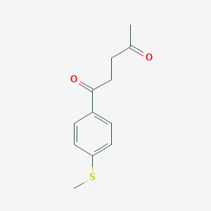 molecular formula C12H14O2S B043182 1-[4-(Methylsulfanyl)phenyl]-1,4-pentanedione CAS No. 189501-33-5