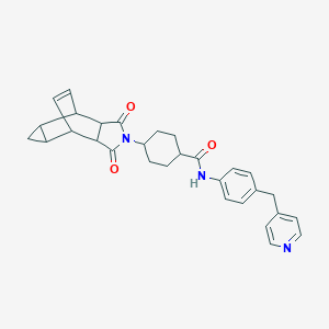 4-(1,3-dioxooctahydro-4,6-ethenocyclopropa[f]isoindol-2(1H)-yl)-N-[4-(pyridin-4-ylmethyl)phenyl]cyclohexanecarboxamide