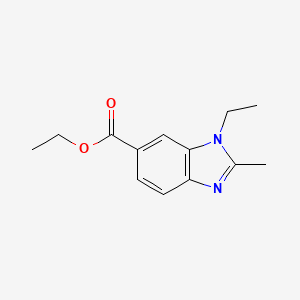 molecular formula C13H16N2O2 B4318267 ETHYL 1-ETHYL-2-METHYL-1H-1,3-BENZODIAZOLE-6-CARBOXYLATE 