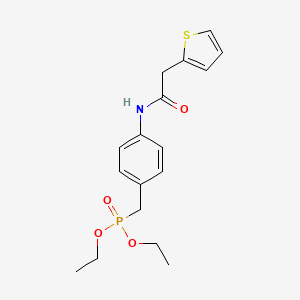 molecular formula C17H22NO4PS B4318376 DIETHYL (4-{[2-(2-THIENYL)ACETYL]AMINO}BENZYL)PHOSPHONATE 