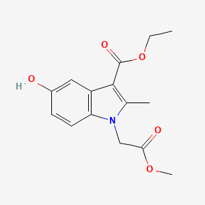 molecular formula C15H17NO5 B4318433 ethyl 5-hydroxy-1-(2-methoxy-2-oxoethyl)-2-methyl-1H-indole-3-carboxylate 