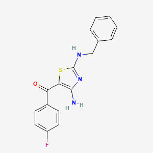 molecular formula C17H14FN3OS B4318475 N2-BENZYL-5-(4-FLUOROBENZOYL)-1,3-THIAZOLE-2,4-DIAMINE 