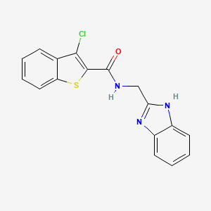 molecular formula C17H12ClN3OS B4318514 N-[(1H-13-BENZODIAZOL-2-YL)METHYL]-3-CHLORO-1-BENZOTHIOPHENE-2-CARBOXAMIDE 
