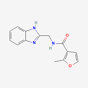 molecular formula C14H13N3O2 B4318525 N-(1H-benzimidazol-2-ylmethyl)-2-methylfuran-3-carboxamide 