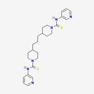 molecular formula C25H34N6S2 B4318675 N-(PYRIDIN-3-YL)-4-(3-{1-[(PYRIDIN-3-YL)CARBAMOTHIOYL]PIPERIDIN-4-YL}PROPYL)PIPERIDINE-1-CARBOTHIOAMIDE 