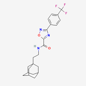 molecular formula C22H24F3N3O2 B4318734 N-[2-(ADAMANTAN-1-YL)ETHYL]-3-[4-(TRIFLUOROMETHYL)PHENYL]-1,2,4-OXADIAZOLE-5-CARBOXAMIDE 