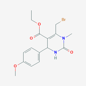 molecular formula C16H19BrN2O4 B4318823 ETHYL 6-(BROMOMETHYL)-4-(4-METHOXYPHENYL)-1-METHYL-2-OXO-1,2,3,4-TETRAHYDRO-5-PYRIMIDINECARBOXYLATE 