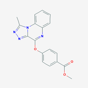 molecular formula C18H14N4O3 B431886 Methyl 4-[(1-methyl[1,2,4]triazolo[4,3-a]quinoxalin-4-yl)oxy]benzoate CAS No. 433691-06-6
