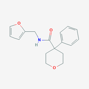 N-(furan-2-ylmethyl)-4-phenyloxane-4-carboxamide