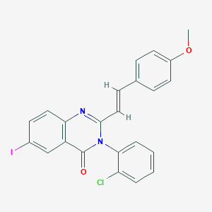 molecular formula C23H16ClIN2O2 B431895 3-(2-chlorophenyl)-6-iodo-2-[2-(4-methoxyphenyl)vinyl]-4(3H)-quinazolinone CAS No. 664971-62-4