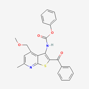 molecular formula C24H20N2O4S B4318979 phenyl N-[2-benzoyl-4-(methoxymethyl)-6-methylthieno[2,3-b]pyridin-3-yl]carbamate 