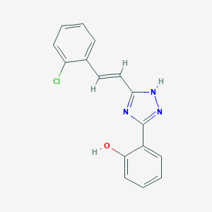 molecular formula C16H12ClN3O B431899 2-{3-[(E)-2-(2-chlorophenyl)ethenyl]-1H-1,2,4-triazol-5-yl}phenol CAS No. 939052-77-4