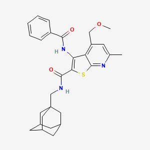 molecular formula C29H33N3O3S B4319045 N-(ADAMANTAN-1-YLMETHYL)-3-(BENZOYLAMINO)-4-(METHOXYMETHYL)-6-METHYLTHIENO[2,3-B]PYRIDINE-2-CARBOXAMIDE 