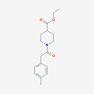 molecular formula C17H23NO3 B431916 Ethyl 1-[2-(4-methylphenyl)acetyl]piperidine-4-carboxylate CAS No. 599162-20-6
