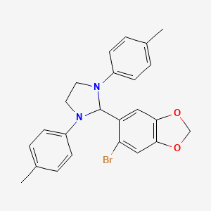 2-(6-bromo-1,3-benzodioxol-5-yl)-1,3-bis(4-methylphenyl)imidazolidine