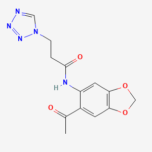 molecular formula C13H13N5O4 B4319204 N-(6-ACETYL-2H-1,3-BENZODIOXOL-5-YL)-3-(1H-1,2,3,4-TETRAZOL-1-YL)PROPANAMIDE 