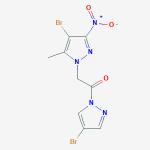 4-bromo-1-[2-(4-bromo-1H-pyrazol-1-yl)-2-oxoethyl]-5-methyl-3-nitro-1H-pyrazole