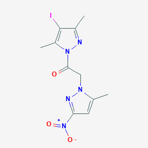 4-iodo-3,5-dimethyl-1-[(5-methyl-3-nitro-1H-pyrazol-1-yl)acetyl]-1H-pyrazole
