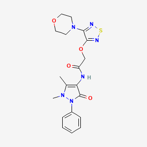 N-(1,5-dimethyl-3-oxo-2-phenyl-2,3-dihydro-1H-pyrazol-4-yl)-2-[(4-morpholin-4-yl-1,2,5-thiadiazol-3-yl)oxy]acetamide
