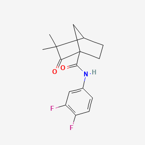 molecular formula C16H17F2NO2 B4319709 N-(3,4-difluorophenyl)-3,3-dimethyl-2-oxobicyclo[2.2.1]heptane-1-carboxamide 