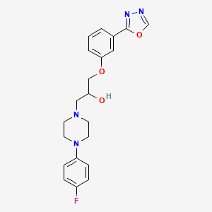 molecular formula C21H23FN4O3 B4319773 1-[4-(4-FLUOROPHENYL)PIPERAZINO]-3-[3-(1,3,4-OXADIAZOL-2-YL)PHENOXY]-2-PROPANOL 