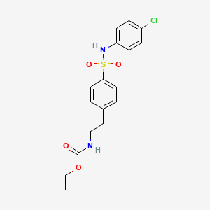 molecular formula C17H19ClN2O4S B4319906 ETHYL N-{4-[(4-CHLOROANILINO)SULFONYL]PHENETHYL}CARBAMATE 