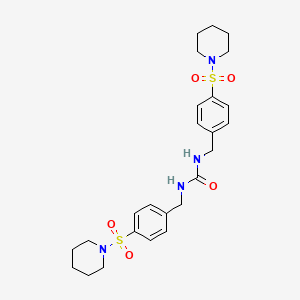 molecular formula C25H34N4O5S2 B4319927 N,N'-BIS[4-(PIPERIDINOSULFONYL)BENZYL]UREA 