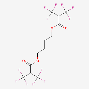 molecular formula C12H10F12O4 B4319953 4-{[3,3,3-TRIFLUORO-2-(TRIFLUOROMETHYL)PROPANOYL]OXY}BUTYL 3,3,3-TRIFLUORO-2-(TRIFLUOROMETHYL)PROPANOATE 