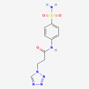 molecular formula C10H12N6O3S B4320014 N-(4-sulfamoylphenyl)-3-(1H-tetrazol-1-yl)propanamide 
