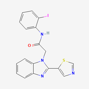 molecular formula C18H13IN4OS B4320062 N-(2-IODOPHENYL)-2-[2-(13-THIAZOL-5-YL)-1H-13-BENZODIAZOL-1-YL]ACETAMIDE 