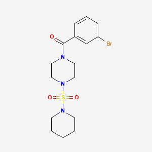 molecular formula C16H22BrN3O3S B4320106 (3-BROMOPHENYL)[4-(PIPERIDINOSULFONYL)PIPERAZINO]METHANONE 