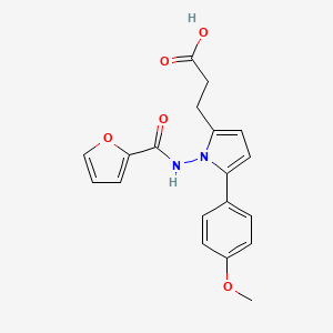 molecular formula C19H18N2O5 B4320140 3-[1-[(2-FURYLCARBONYL)AMINO]-5-(4-METHOXYPHENYL)-1H-PYRROL-2-YL]PROPANOIC ACID 