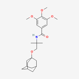 molecular formula C24H35NO5 B4320147 N-[1-(ADAMANTAN-1-YLOXY)-2-METHYL-2-PROPANYL]-3,4,5-TRIMETHOXYBENZAMIDE 