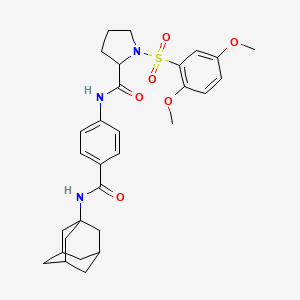 molecular formula C30H37N3O6S B4320150 N-[4-(ADAMANTAN-1-YLCARBAMOYL)PHENYL]-1-[(2,5-DIMETHOXYPHENYL)SULFONYL]PROLINAMIDE 
