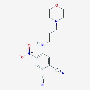 molecular formula C15H17N5O3 B4320207 2-CYANO-4-[(3-MORPHOLINOPROPYL)AMINO]-5-NITROPHENYL CYANIDE 